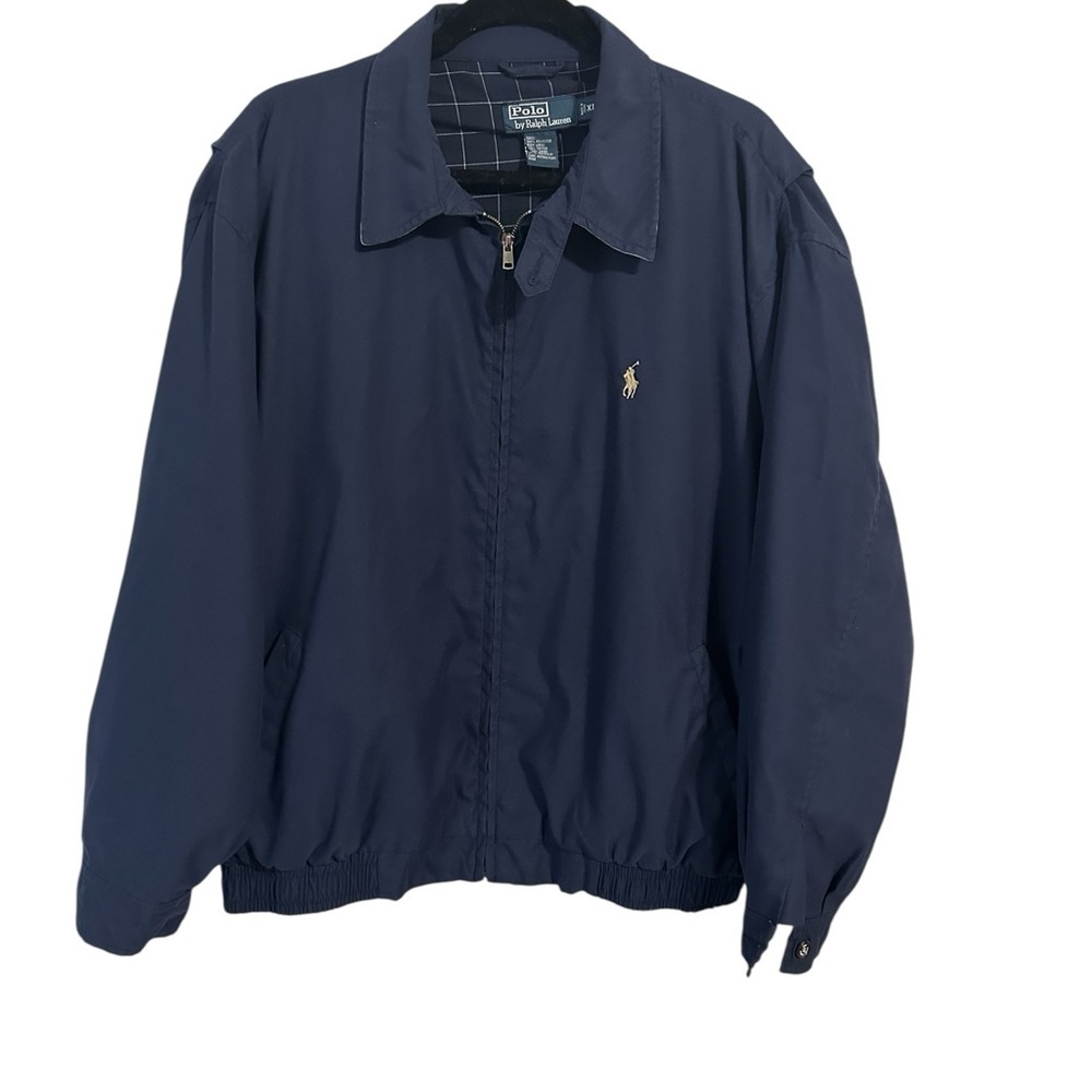 Polo by Ralph Lauren Men's Navy Blue Lightweight Jacket Vintage Size XL Preppy